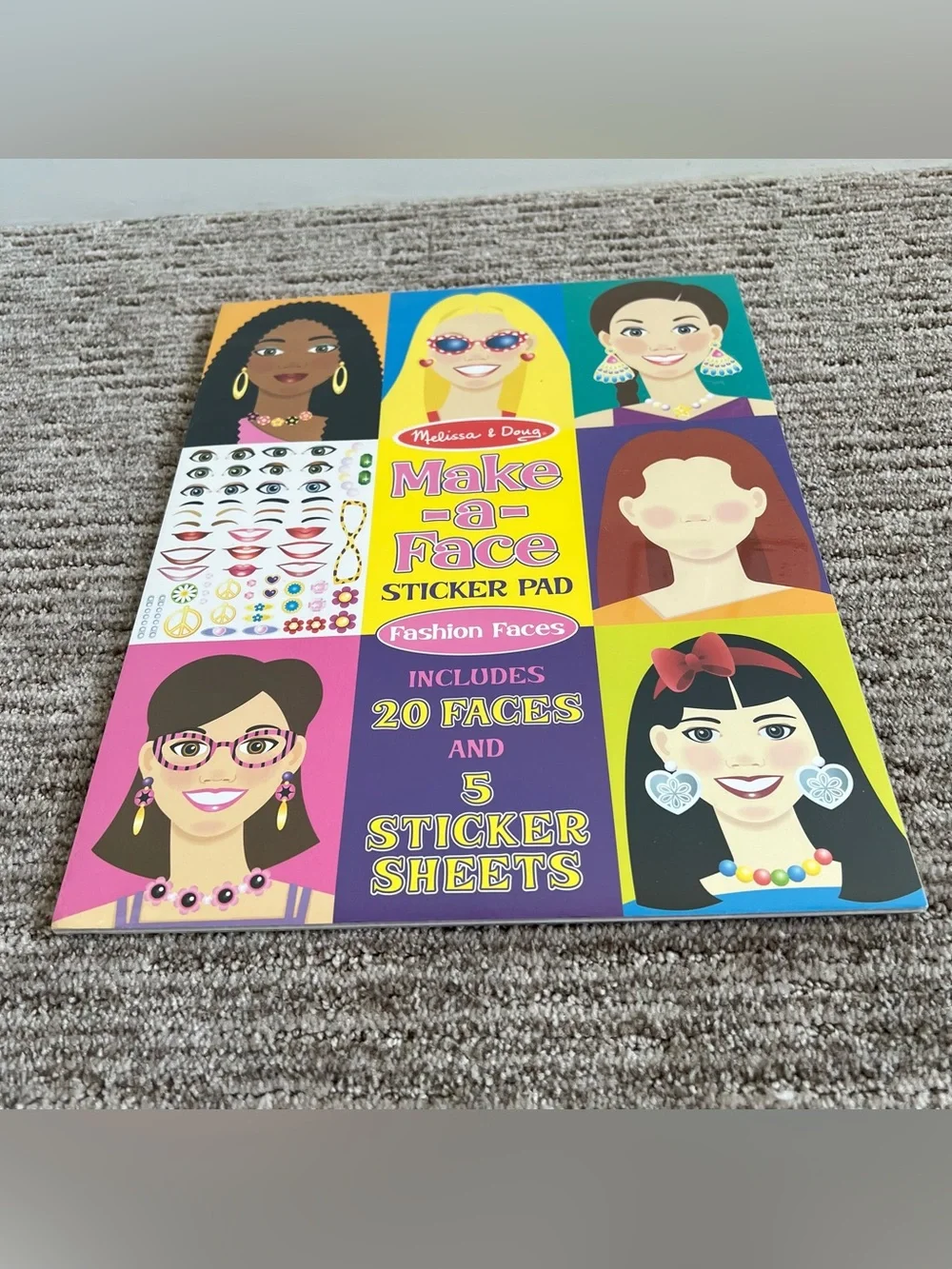 NWT Melissa & Doug Make-A-Face Sticker Pad